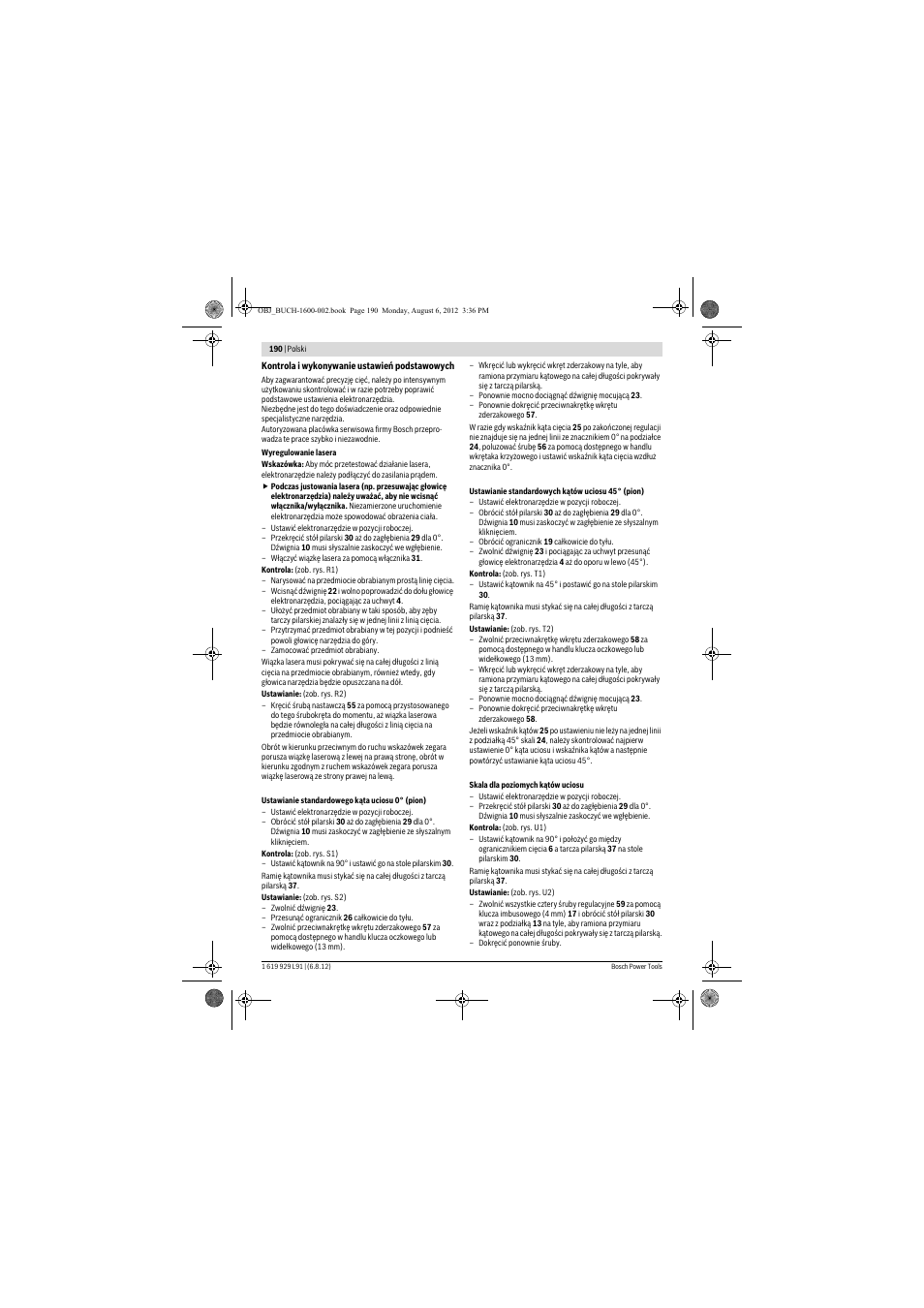 Bosch GCM 12 JL Professional User Manual | Page 190 / 384