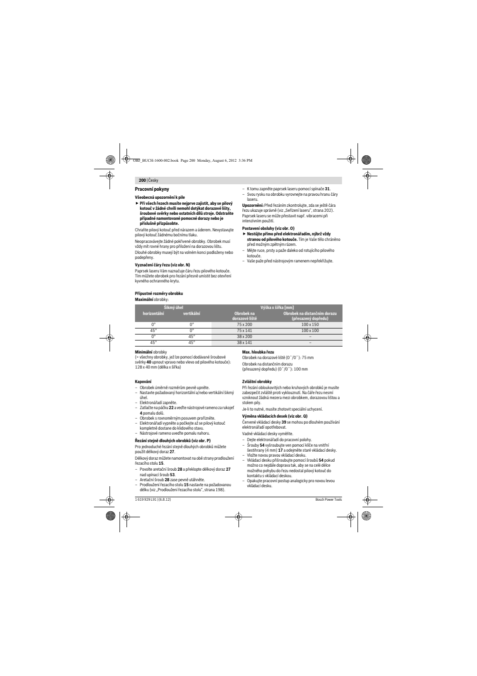 Bosch GCM 12 JL Professional User Manual | Page 200 / 384