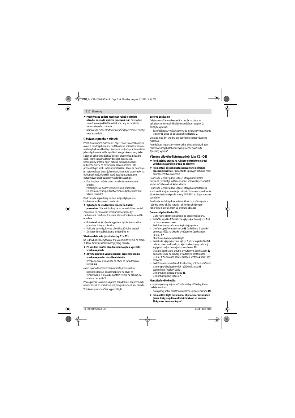 Bosch GCM 12 JL Professional User Manual | Page 210 / 384