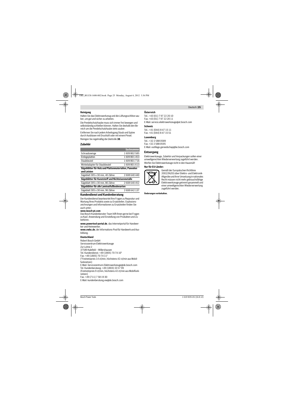 Bosch GCM 12 JL Professional User Manual | Page 25 / 384