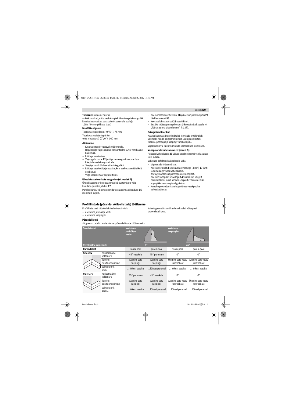 Bosch GCM 12 JL Professional User Manual | Page 329 / 384