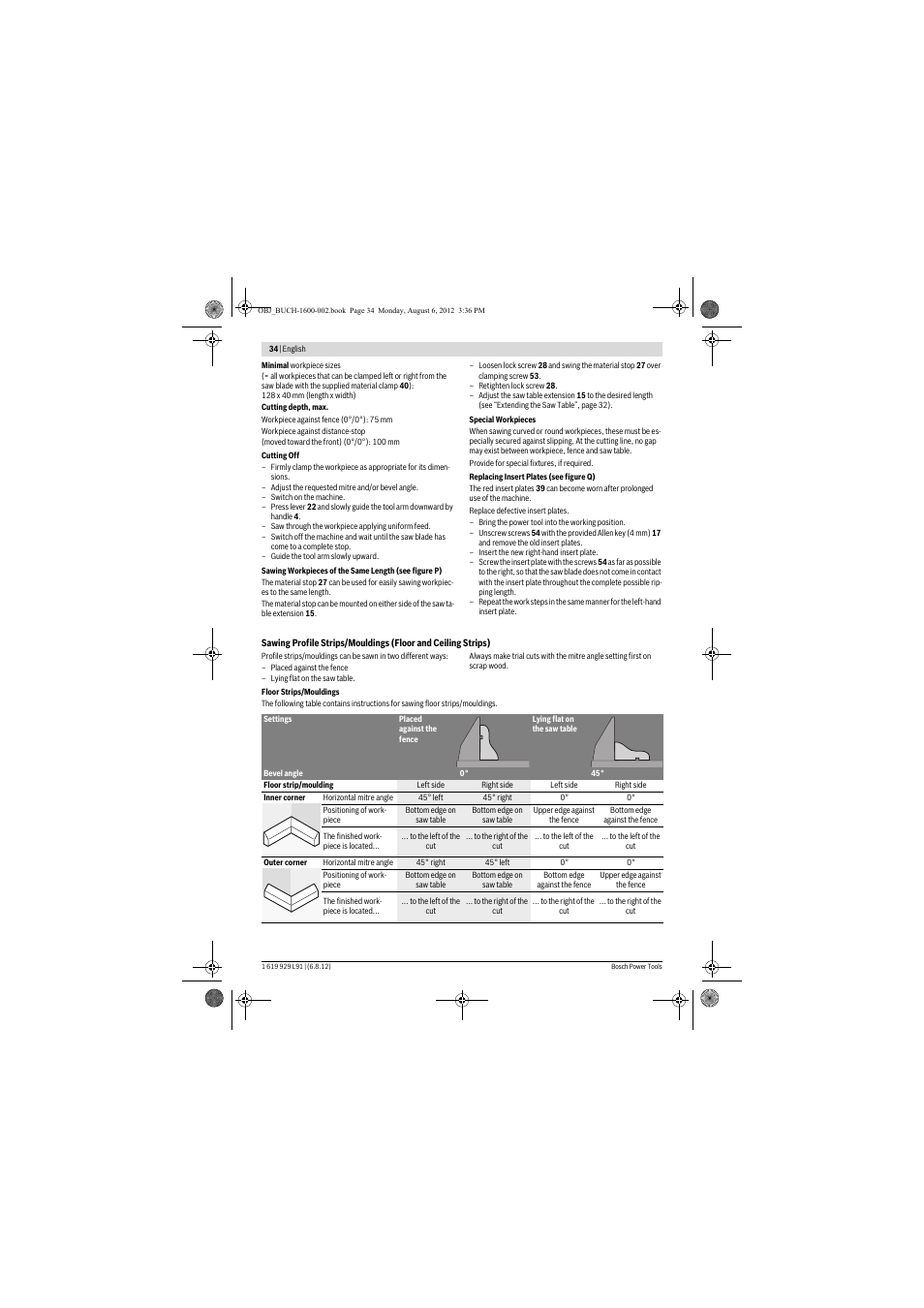 Bosch GCM 12 JL Professional User Manual | Page 34 / 384