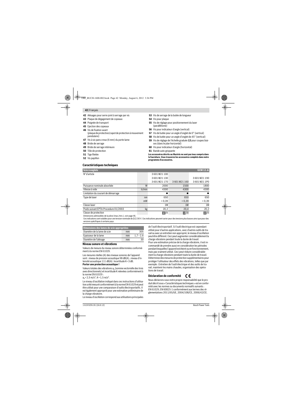 Bosch GCM 12 JL Professional User Manual | Page 42 / 384