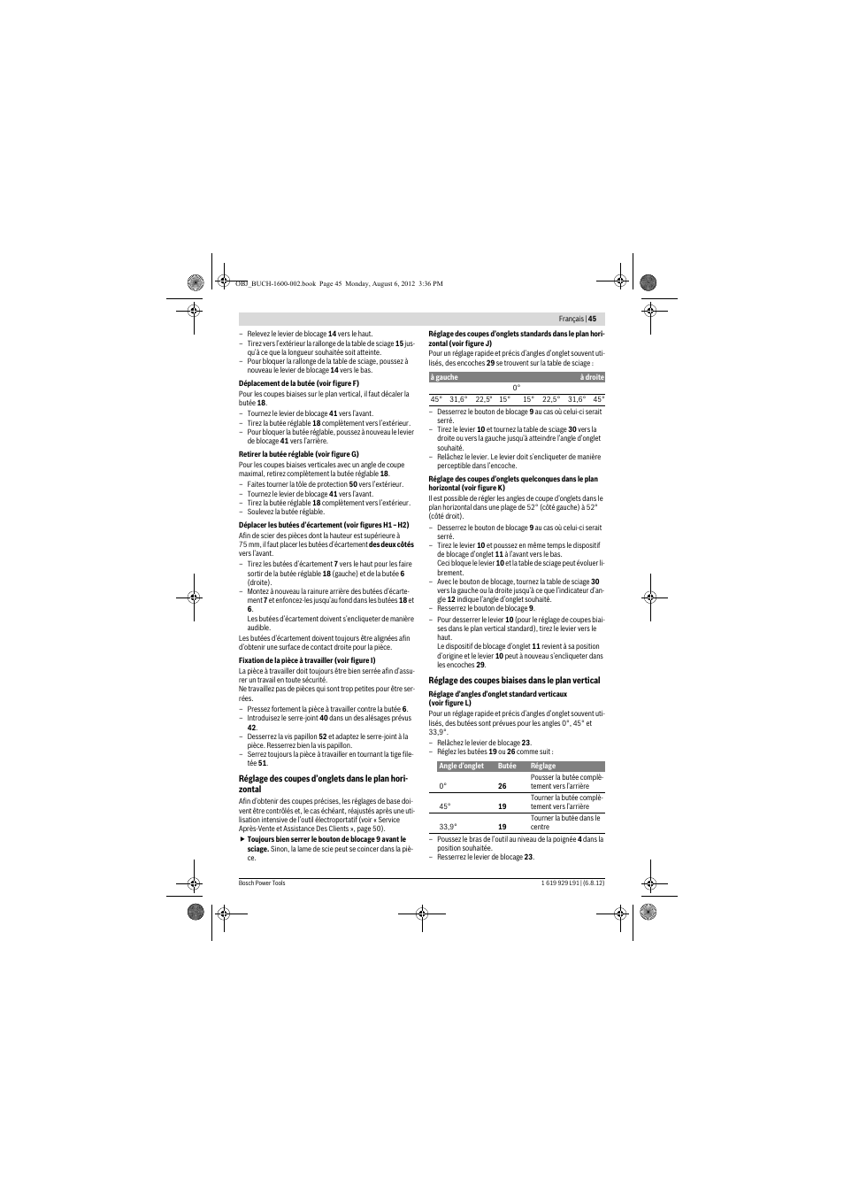 Bosch GCM 12 JL Professional User Manual | Page 45 / 384