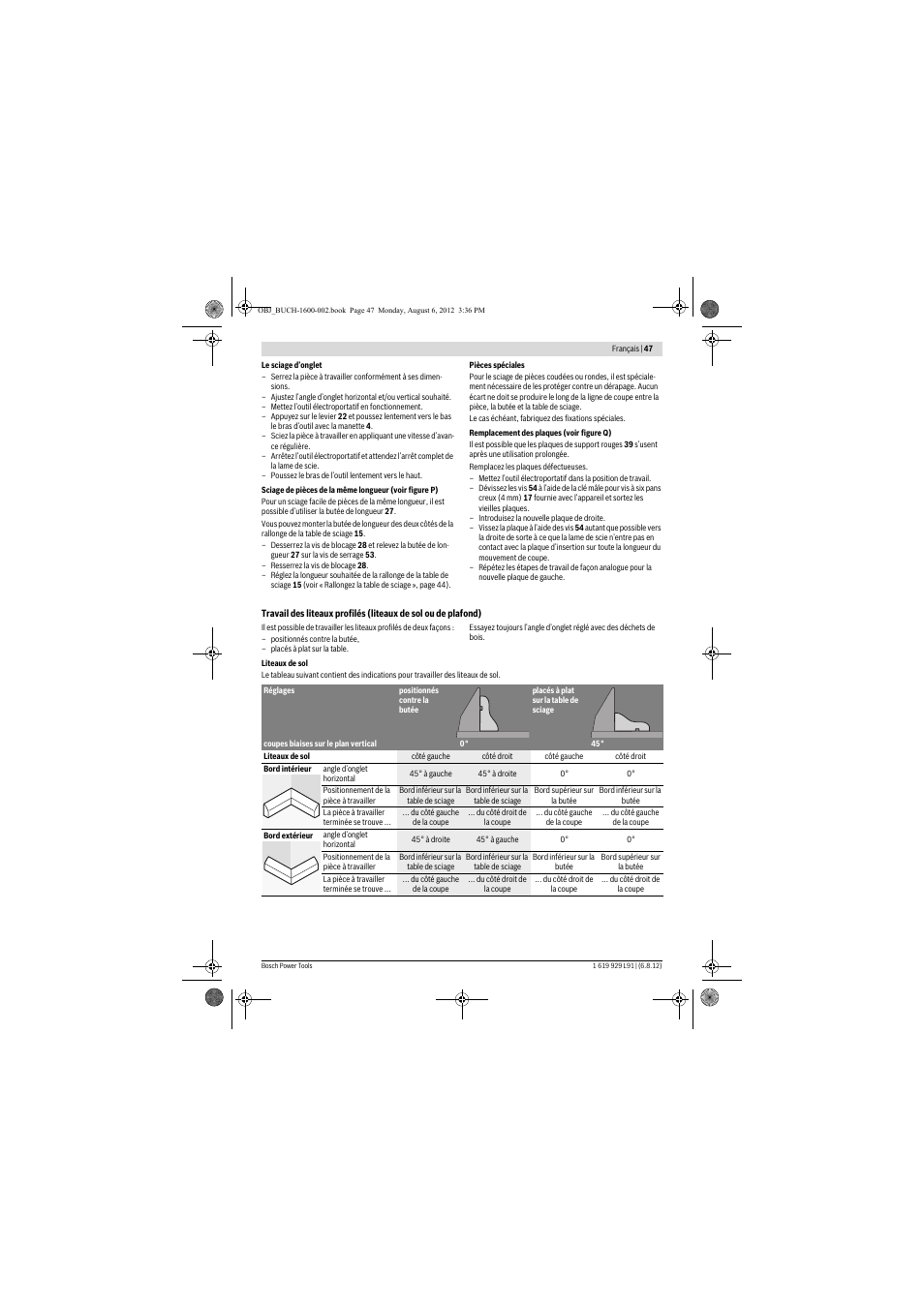 Bosch GCM 12 JL Professional User Manual | Page 47 / 384