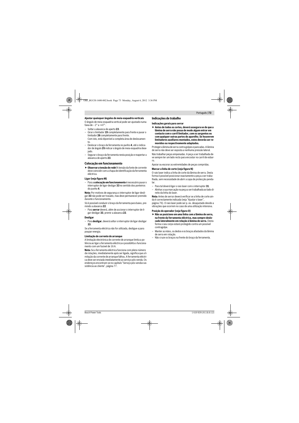 Bosch GCM 12 JL Professional User Manual | Page 73 / 384