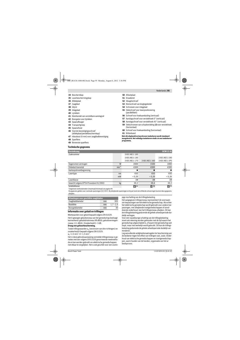 Bosch GCM 12 JL Professional User Manual | Page 95 / 384