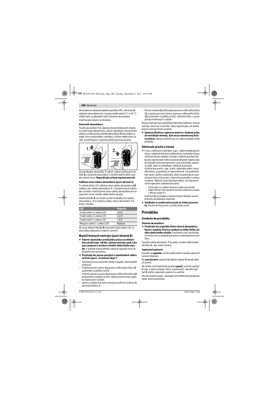 Prevádzka | Bosch GGS 18 V-LI Professional User Manual | Page 100 / 189