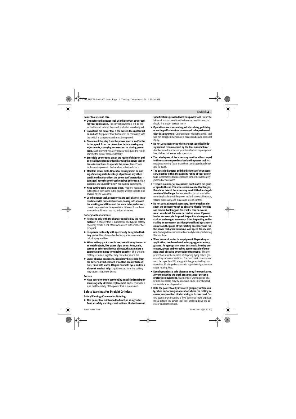 Bosch GGS 18 V-LI Professional User Manual | Page 11 / 189