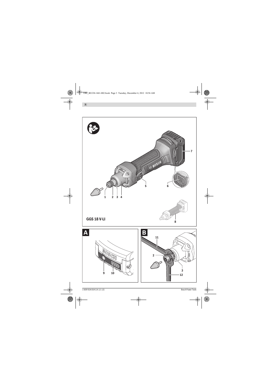 Bosch GGS 18 V-LI Professional User Manual | Page 3 / 189