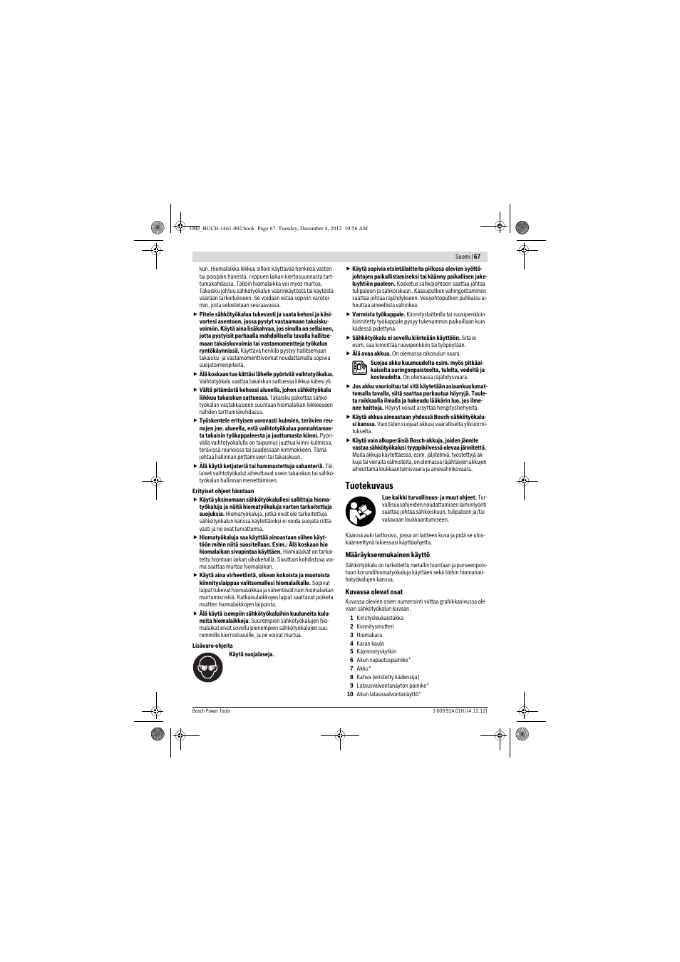 Tuotekuvaus | Bosch GGS 18 V-LI Professional User Manual | Page 67 / 189