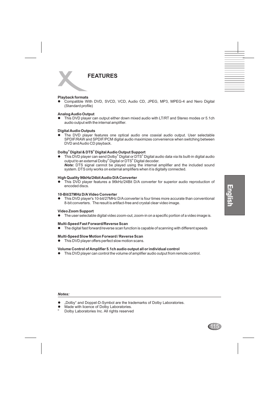 Features | Xoro HSD 6000 User Manual | Page 115 / 168