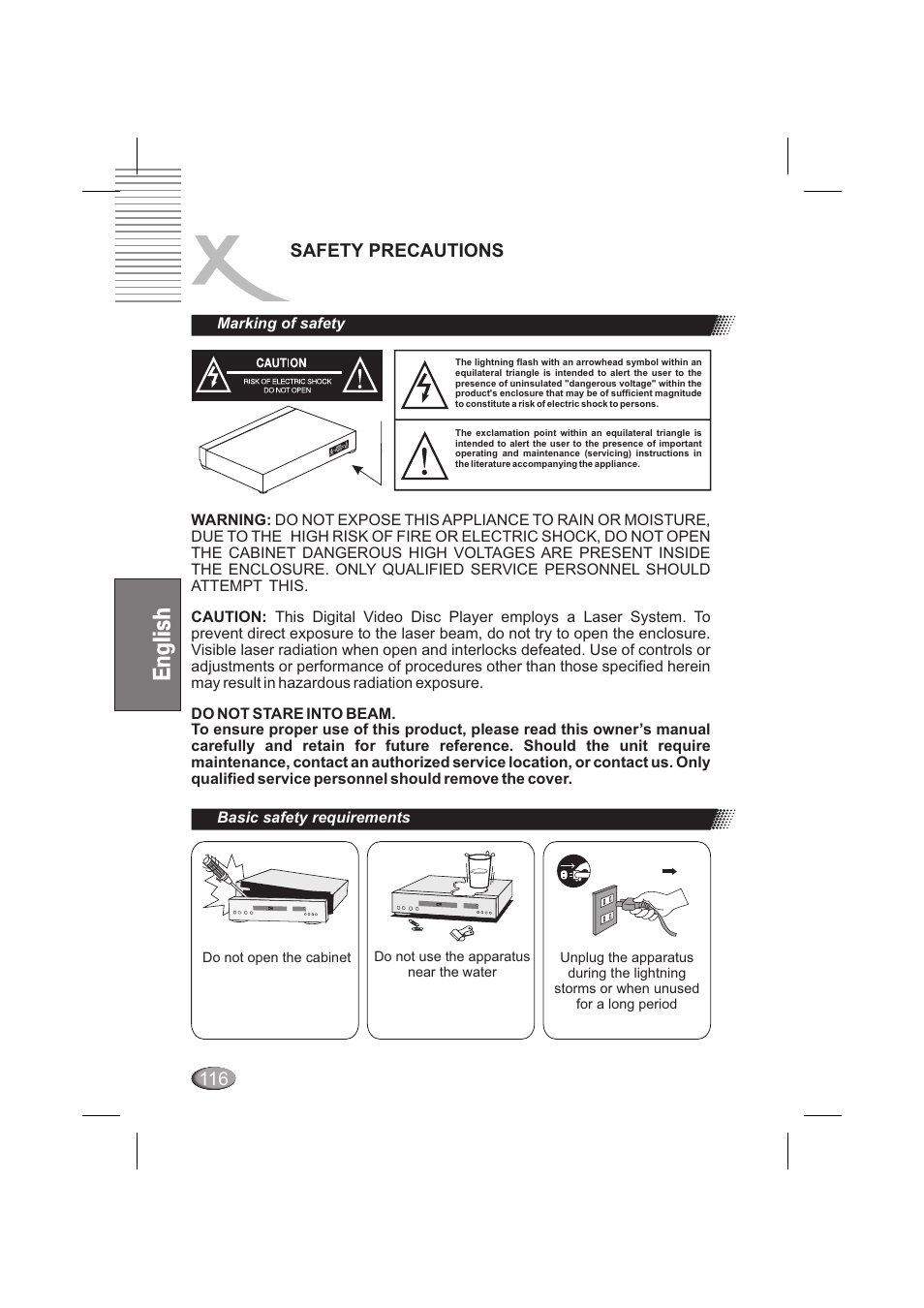 Safety precautions | Xoro HSD 6000 User Manual | Page 116 / 168