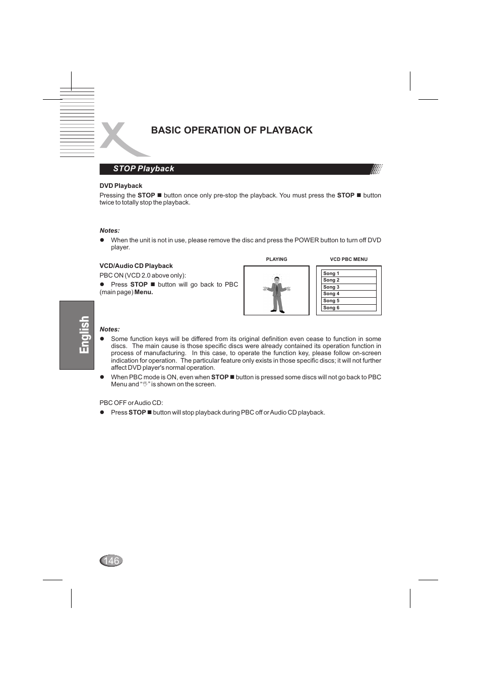 Basic operation of playback, Stop playback | Xoro HSD 6000 User Manual | Page 146 / 168