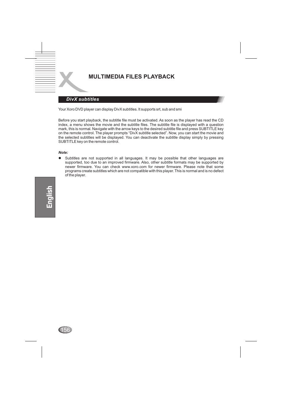 Multimedia files playback | Xoro HSD 6000 User Manual | Page 156 / 168