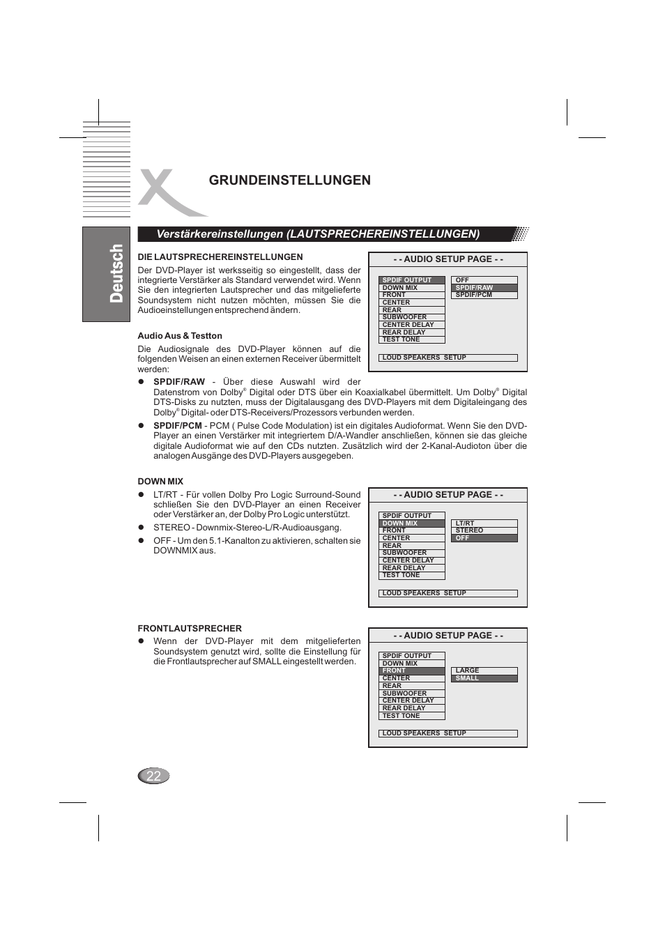 22 grundeinstellungen | Xoro HSD 6000 User Manual | Page 22 / 168