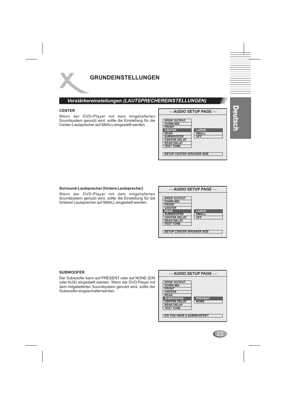 Grundeinstellungen | Xoro HSD 6000 User Manual | Page 23 / 168