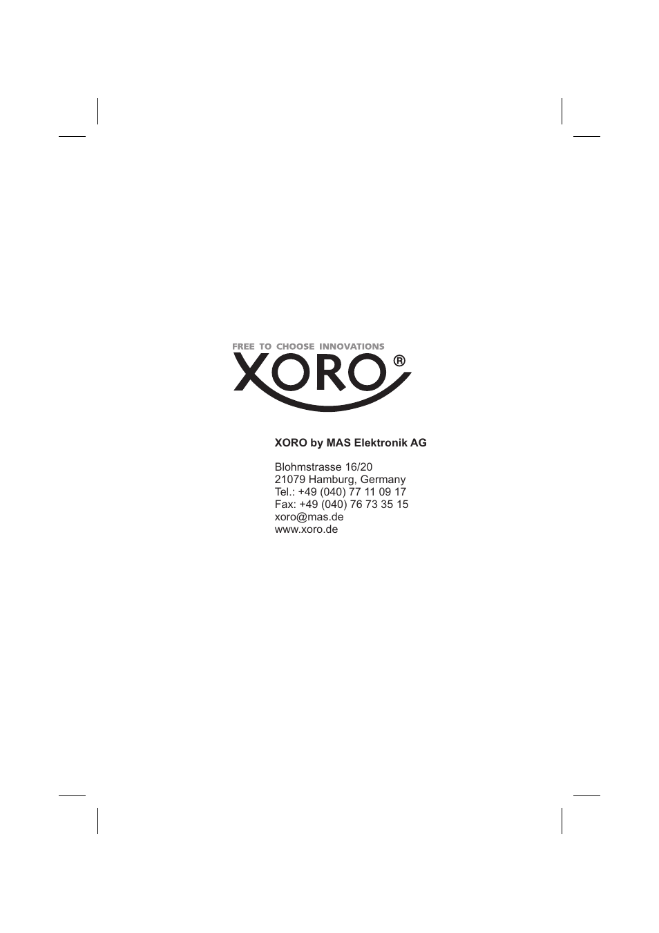 Xoro HSD 6000 User Manual | Page 56 / 168