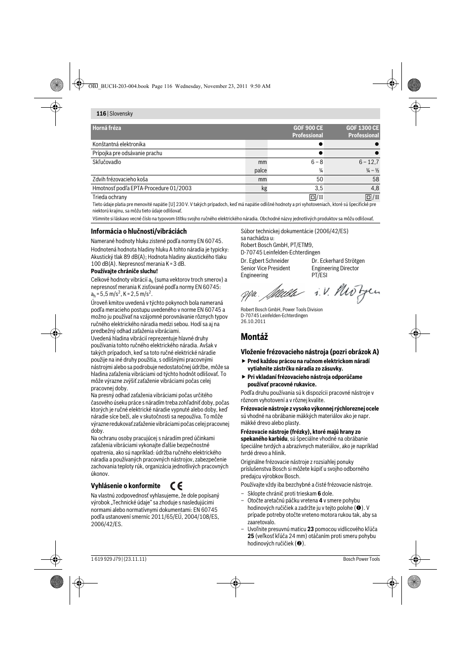 Montáž | Bosch GOF 900 CE Professional User Manual | Page 116 / 215