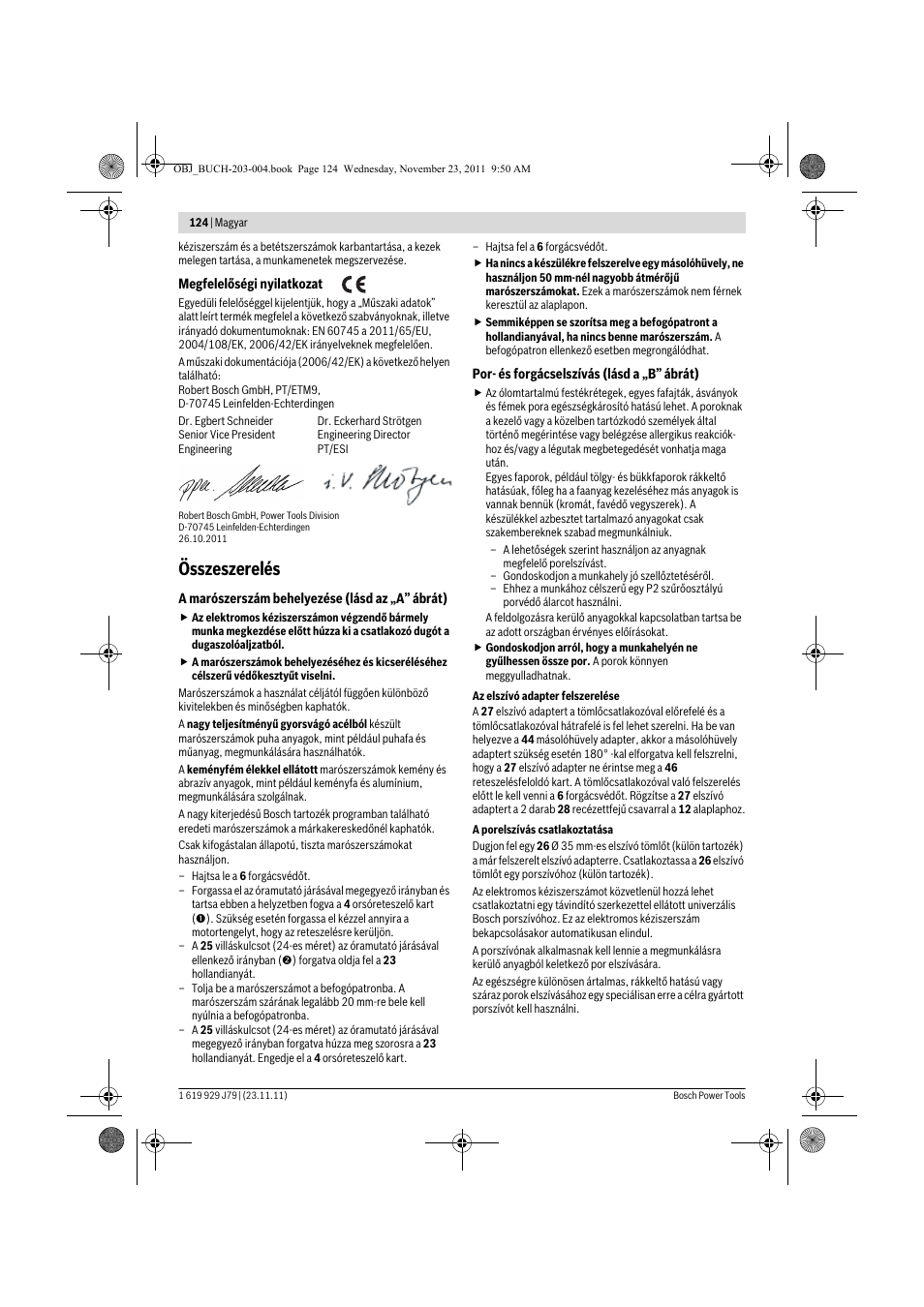 Összeszerelés | Bosch GOF 900 CE Professional User Manual | Page 124 / 215