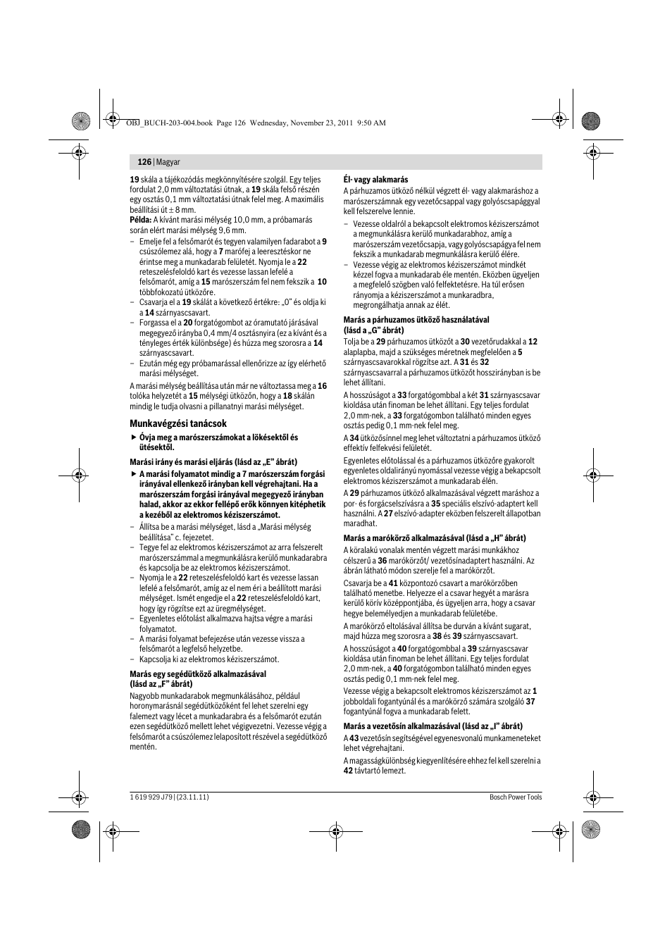 Bosch GOF 900 CE Professional User Manual | Page 126 / 215