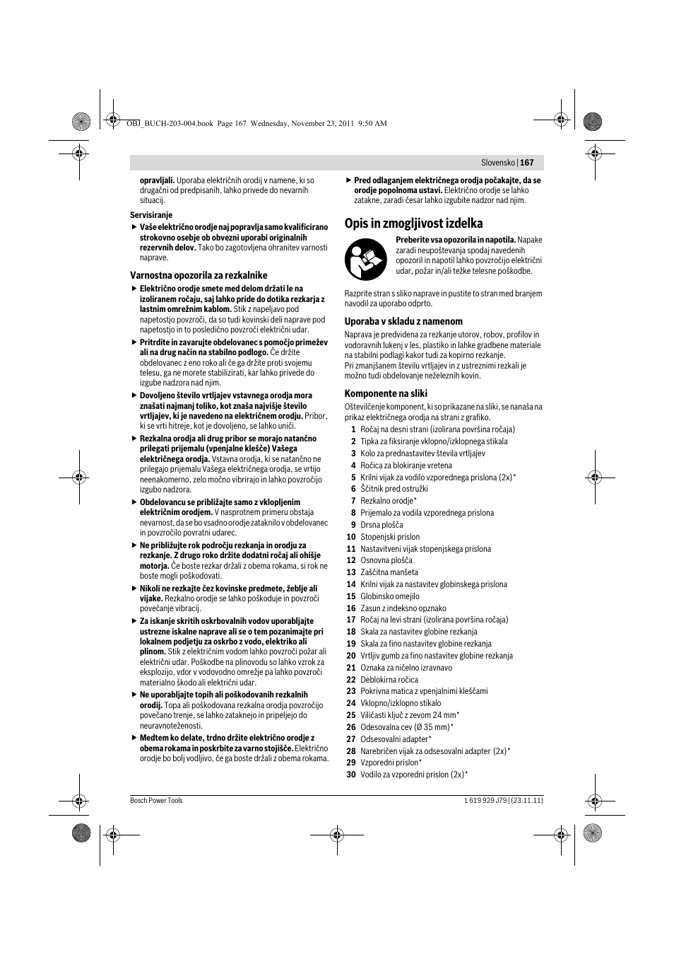 Opis in zmogljivost izdelka | Bosch GOF 900 CE Professional User Manual | Page 167 / 215