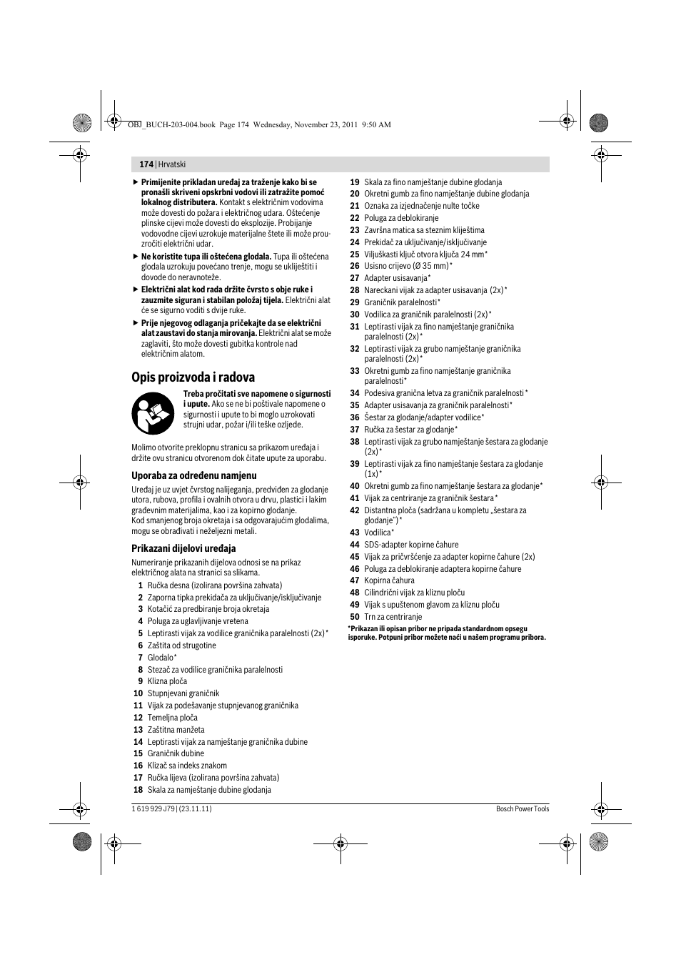 Opis proizvoda i radova | Bosch GOF 900 CE Professional User Manual | Page 174 / 215