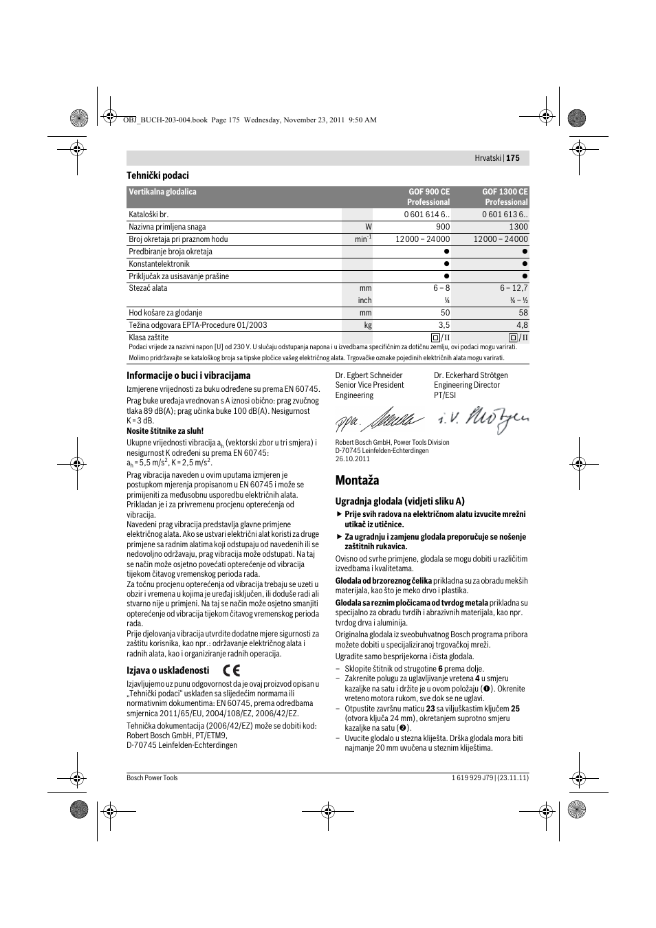 Montaža | Bosch GOF 900 CE Professional User Manual | Page 175 / 215