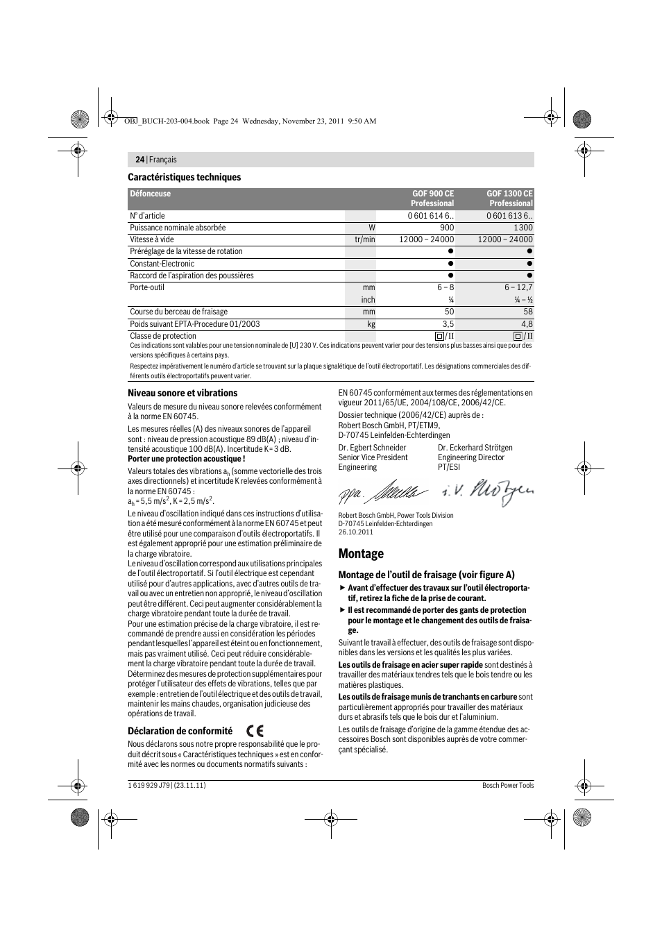 Montage | Bosch GOF 900 CE Professional User Manual | Page 24 / 215