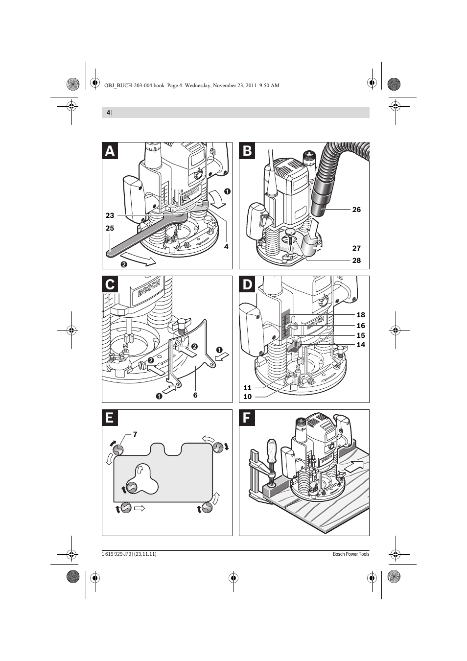 Bosch GOF 900 CE Professional User Manual | Page 4 / 215