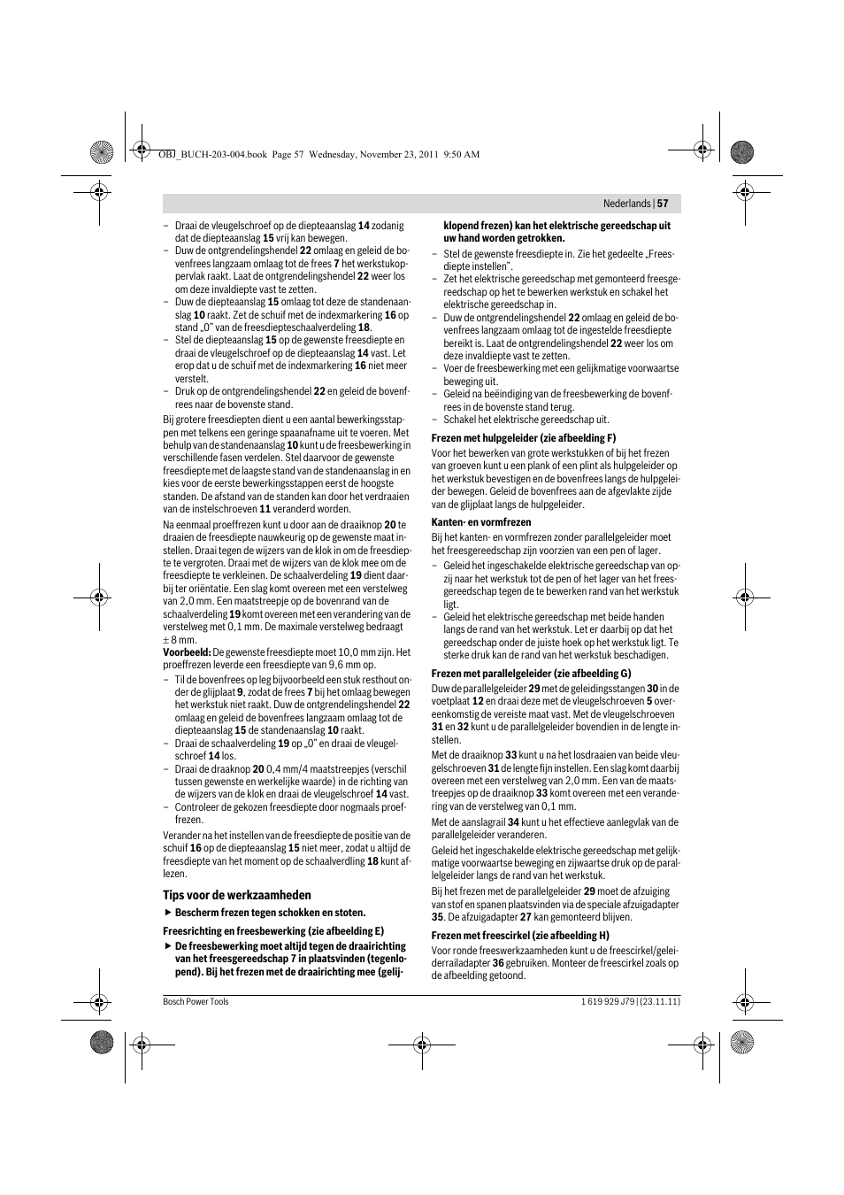 Bosch GOF 900 CE Professional User Manual | Page 57 / 215