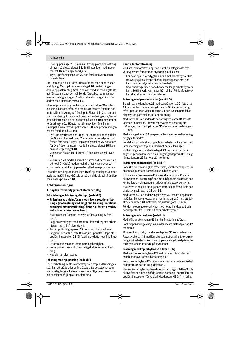 Bosch GOF 900 CE Professional User Manual | Page 70 / 215