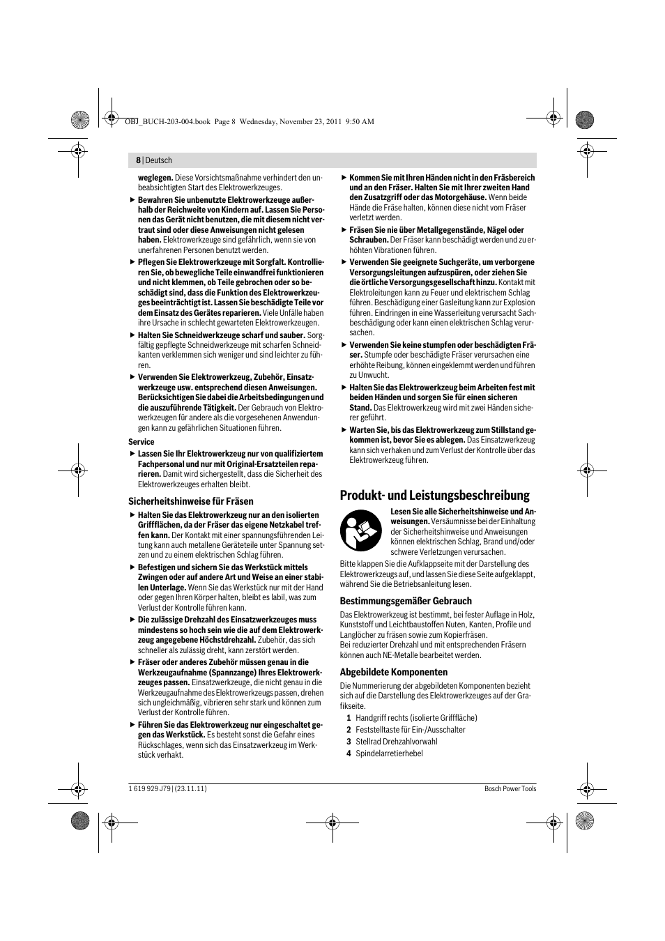 Produkt- und leistungsbeschreibung | Bosch GOF 900 CE Professional User Manual | Page 8 / 215