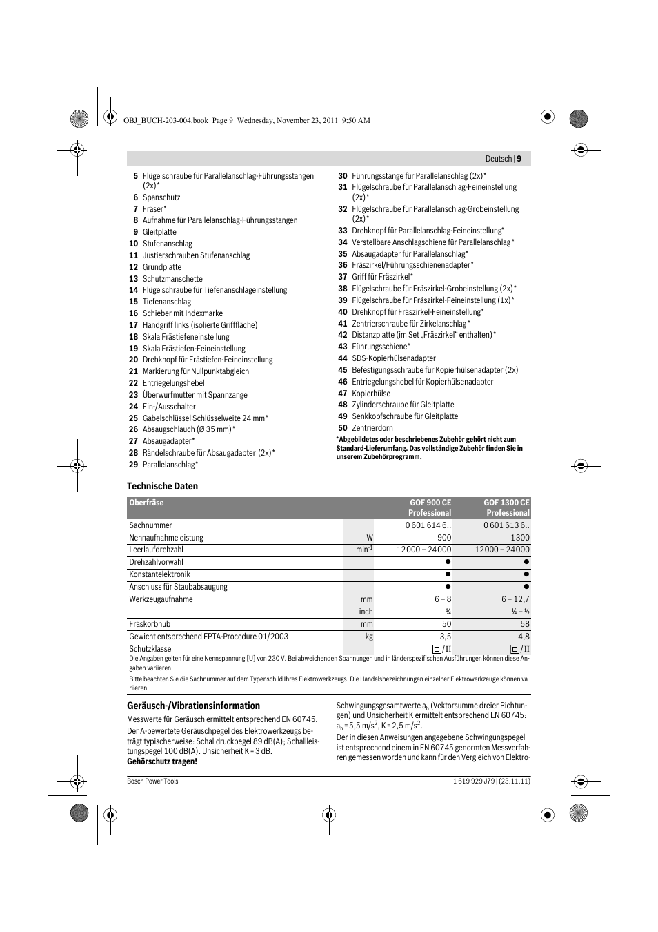 Bosch GOF 900 CE Professional User Manual | Page 9 / 215