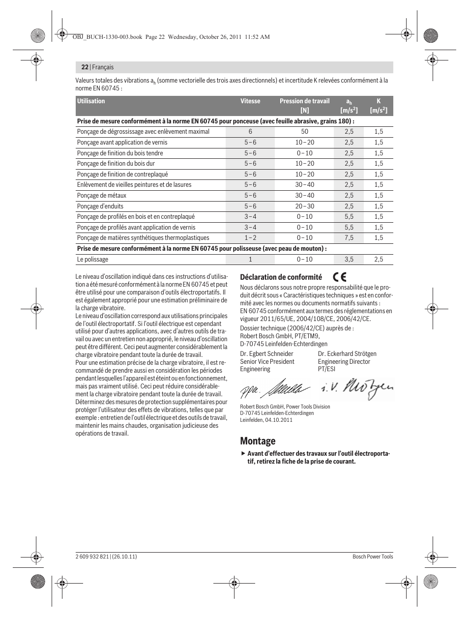 Montage | Bosch GEX 125-150 AVE Professional User Manual | Page 22 / 194