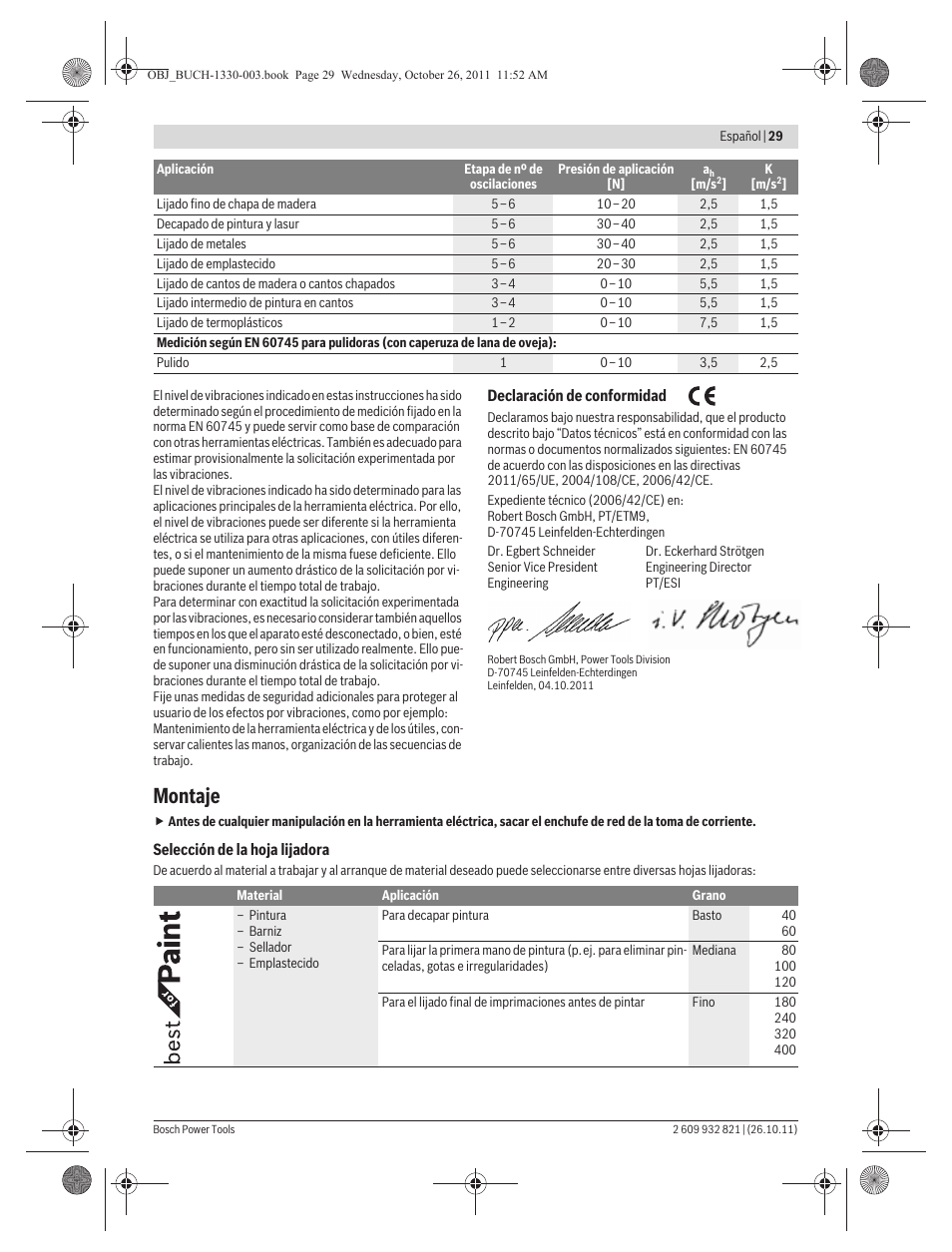 Montaje | Bosch GEX 125-150 AVE Professional User Manual | Page 29 / 194