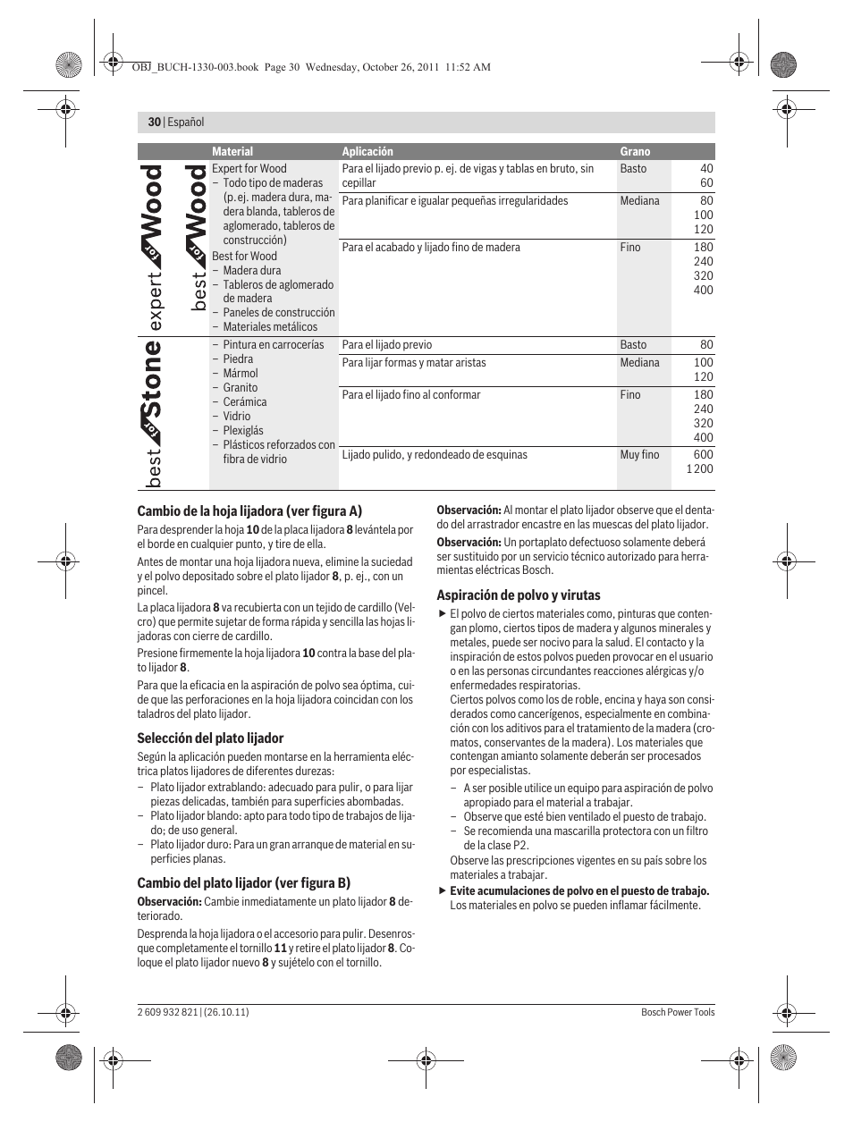 Bosch GEX 125-150 AVE Professional User Manual | Page 30 / 194