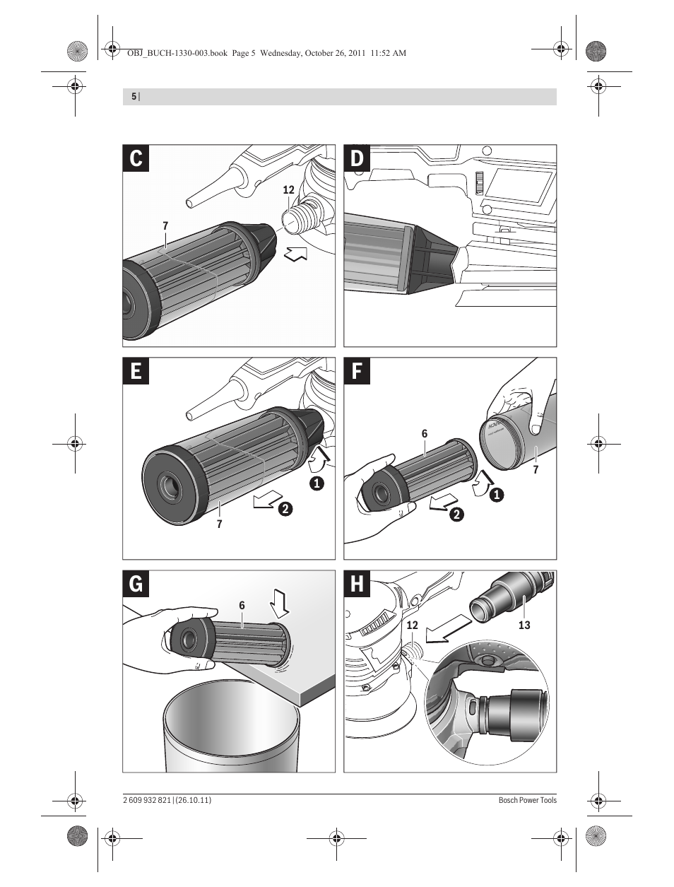 Bosch GEX 125-150 AVE Professional User Manual | Page 5 / 194