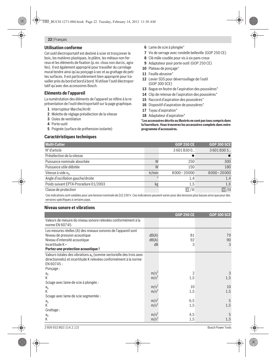 Bosch GOP 250 CE Professional User Manual | Page 22 / 199