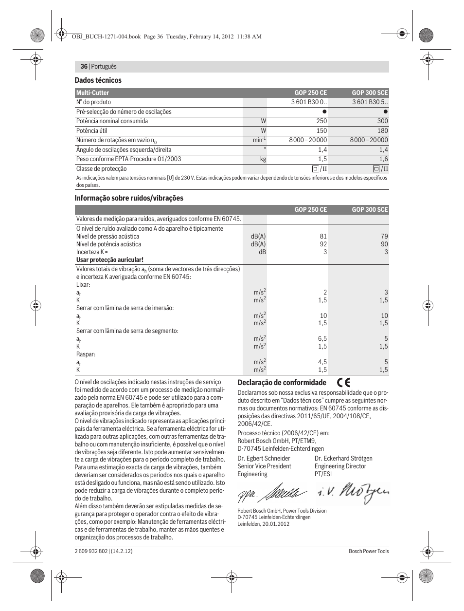 Bosch GOP 250 CE Professional User Manual | Page 36 / 199