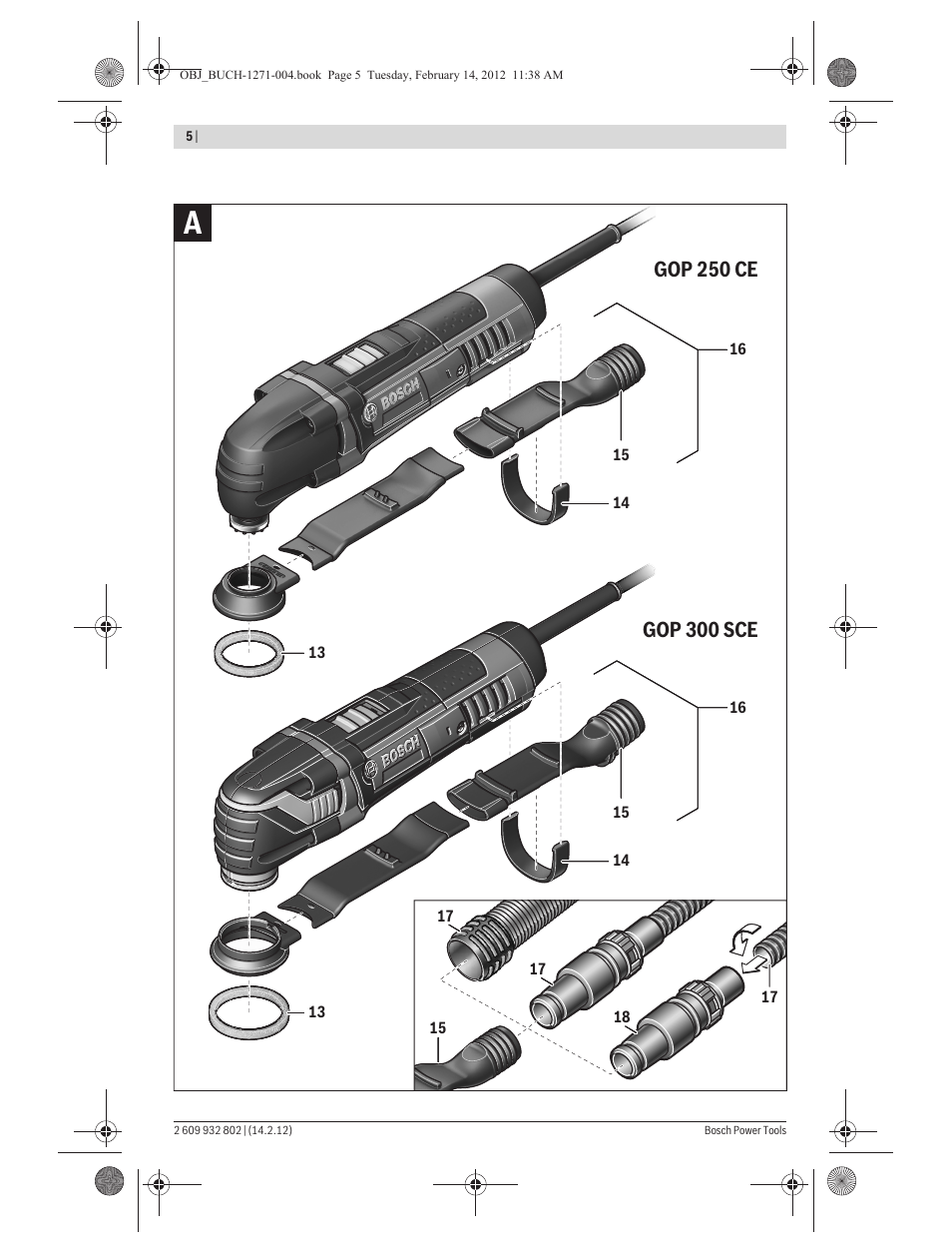 Bosch GOP 250 CE Professional User Manual | Page 5 / 199