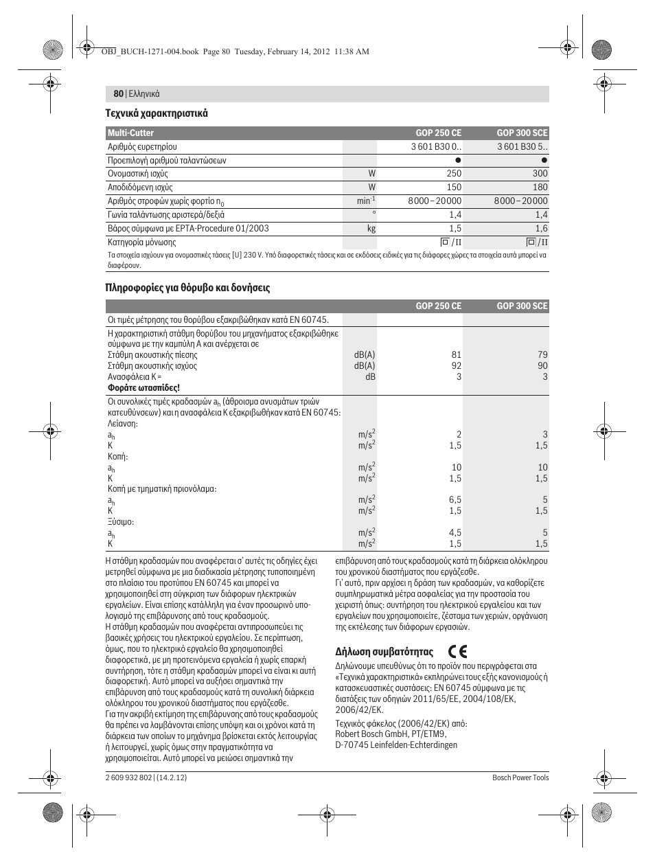 Bosch GOP 250 CE Professional User Manual | Page 80 / 199