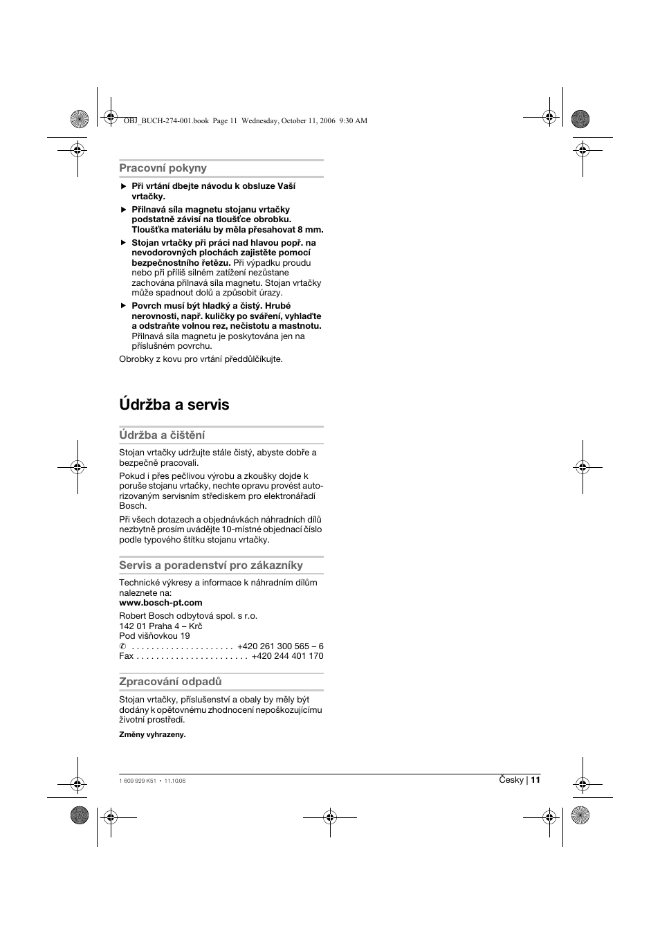 Údržba a servis | Bosch GMB 32 Professional User Manual | Page 11 / 48