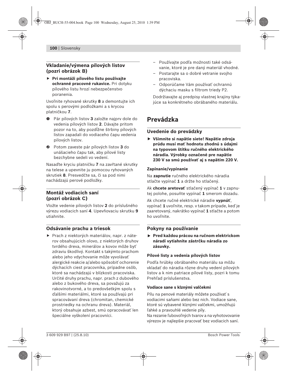 Prevádzka | Bosch GSG 300 Professional User Manual | Page 100 / 179