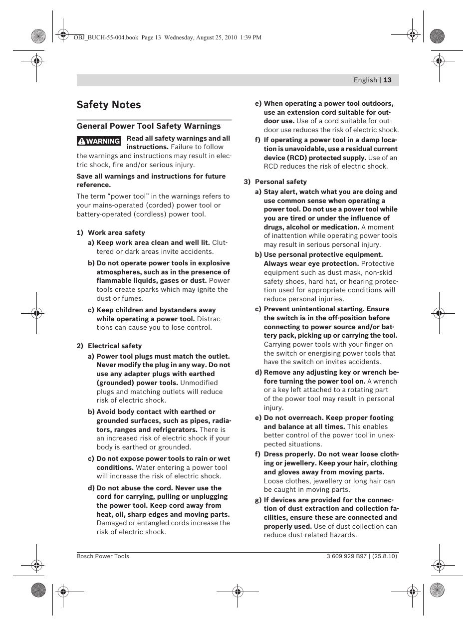 Bosch GSG 300 Professional User Manual | Page 13 / 179