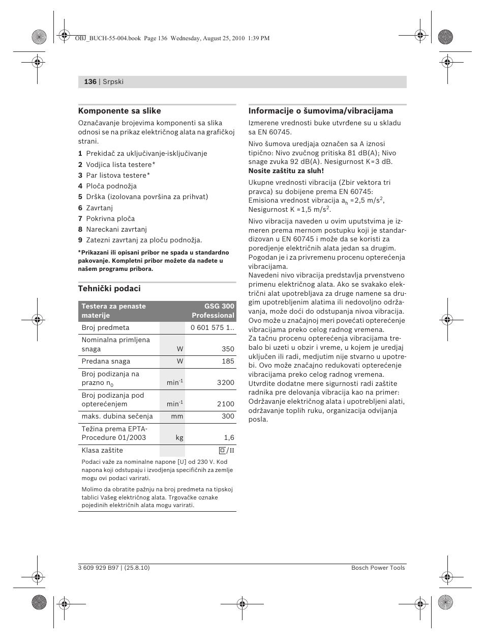 Bosch GSG 300 Professional User Manual | Page 136 / 179