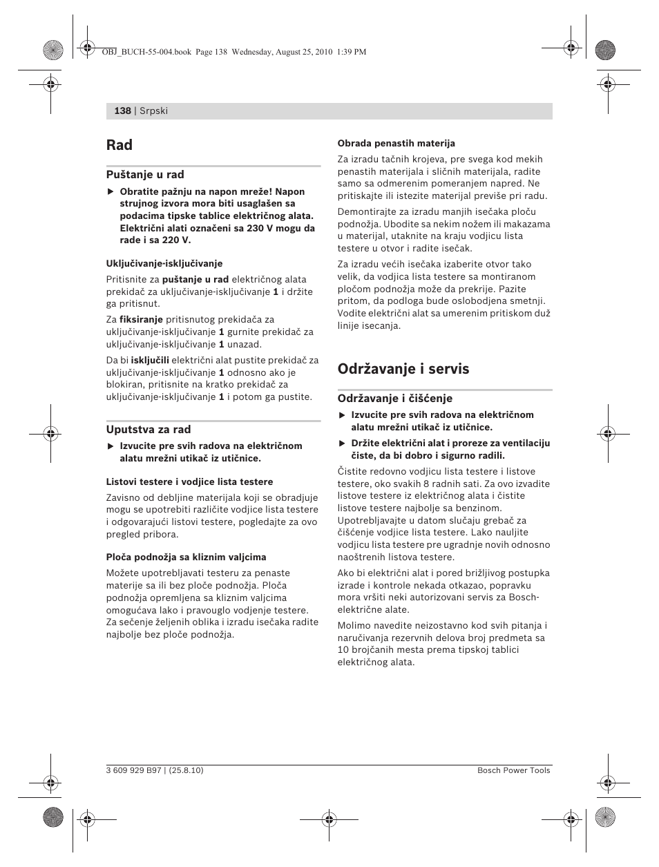 Održavanje i servis | Bosch GSG 300 Professional User Manual | Page 138 / 179