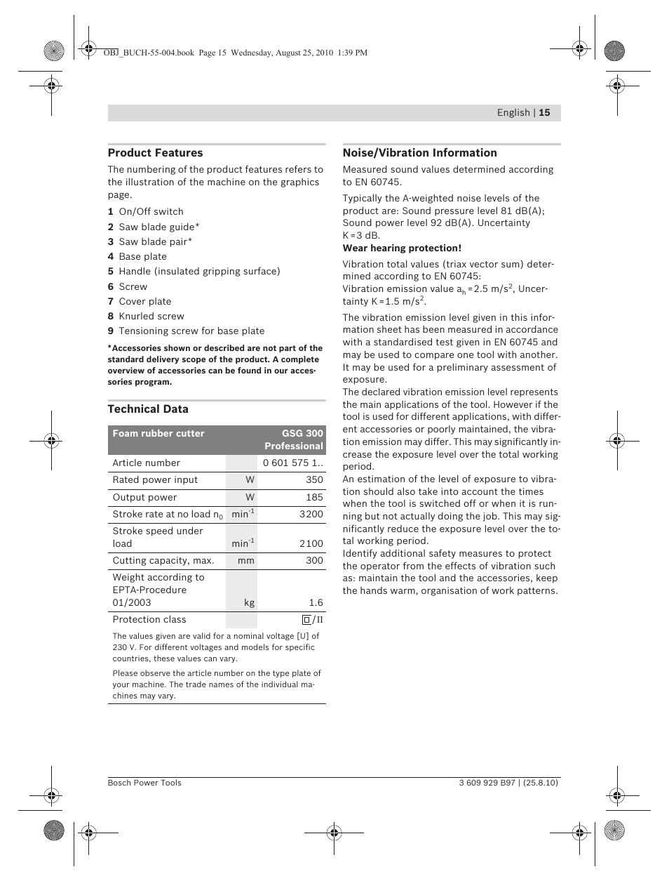 Bosch GSG 300 Professional User Manual | Page 15 / 179