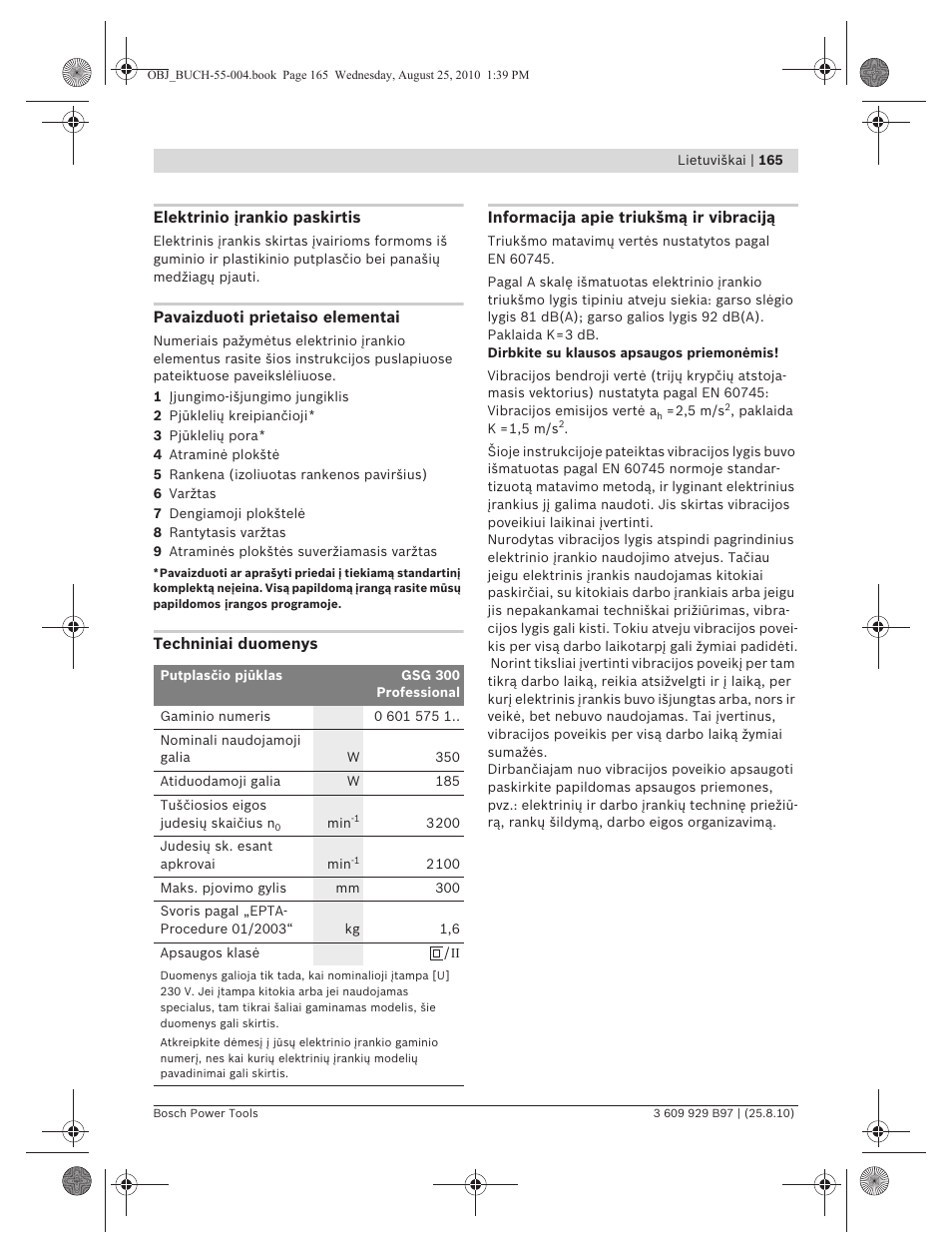 Bosch GSG 300 Professional User Manual | Page 165 / 179