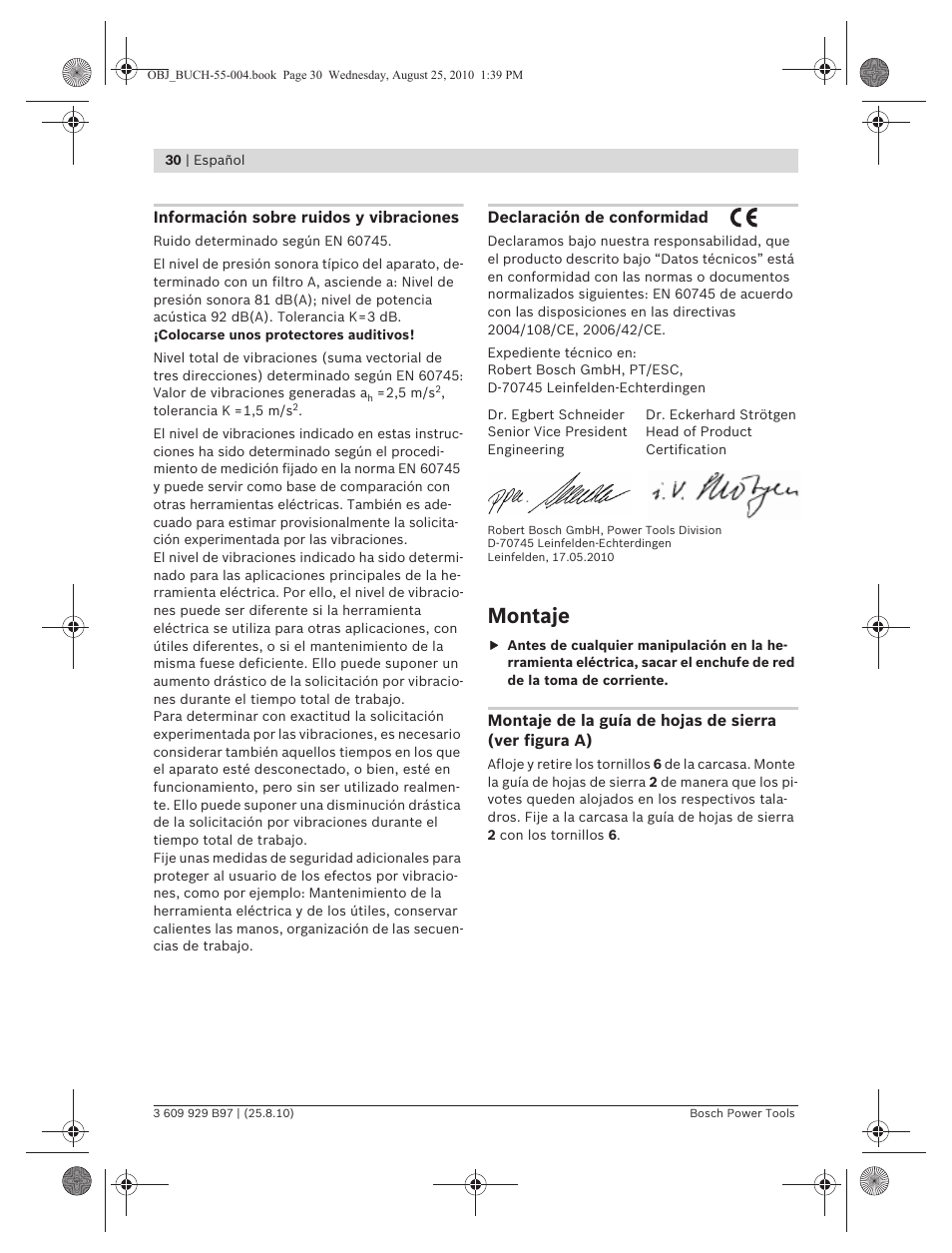 Montaje | Bosch GSG 300 Professional User Manual | Page 30 / 179